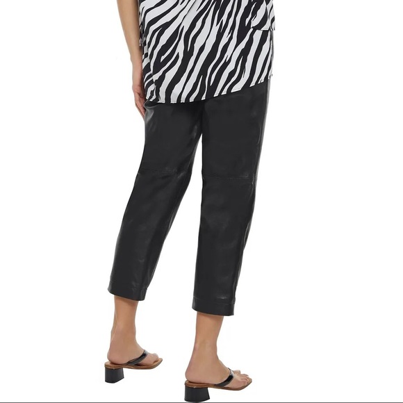 WALTER BAKER Maggie belted lambskin leather pants BRAND NEW Size 8 - Picture 6 of 9